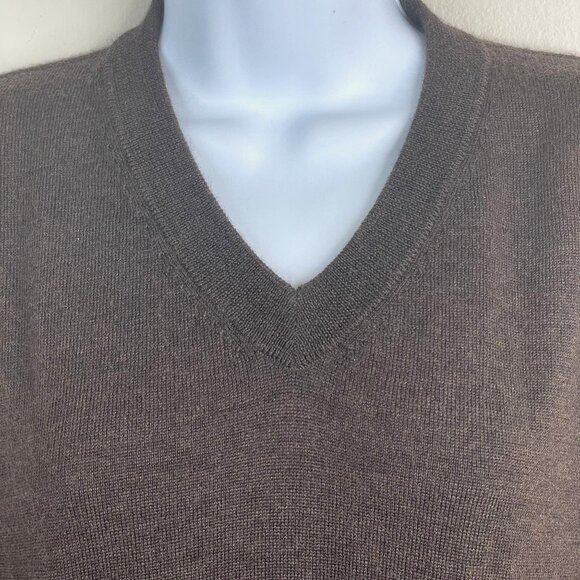 Hart Schaffner Marx Mens Preppy Merino Wool Sweater Vest XXL Brown Layering - Picture 2 of 9